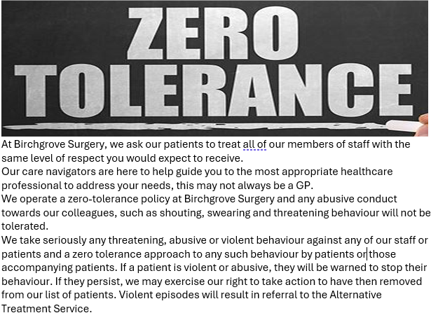 zero tolerance